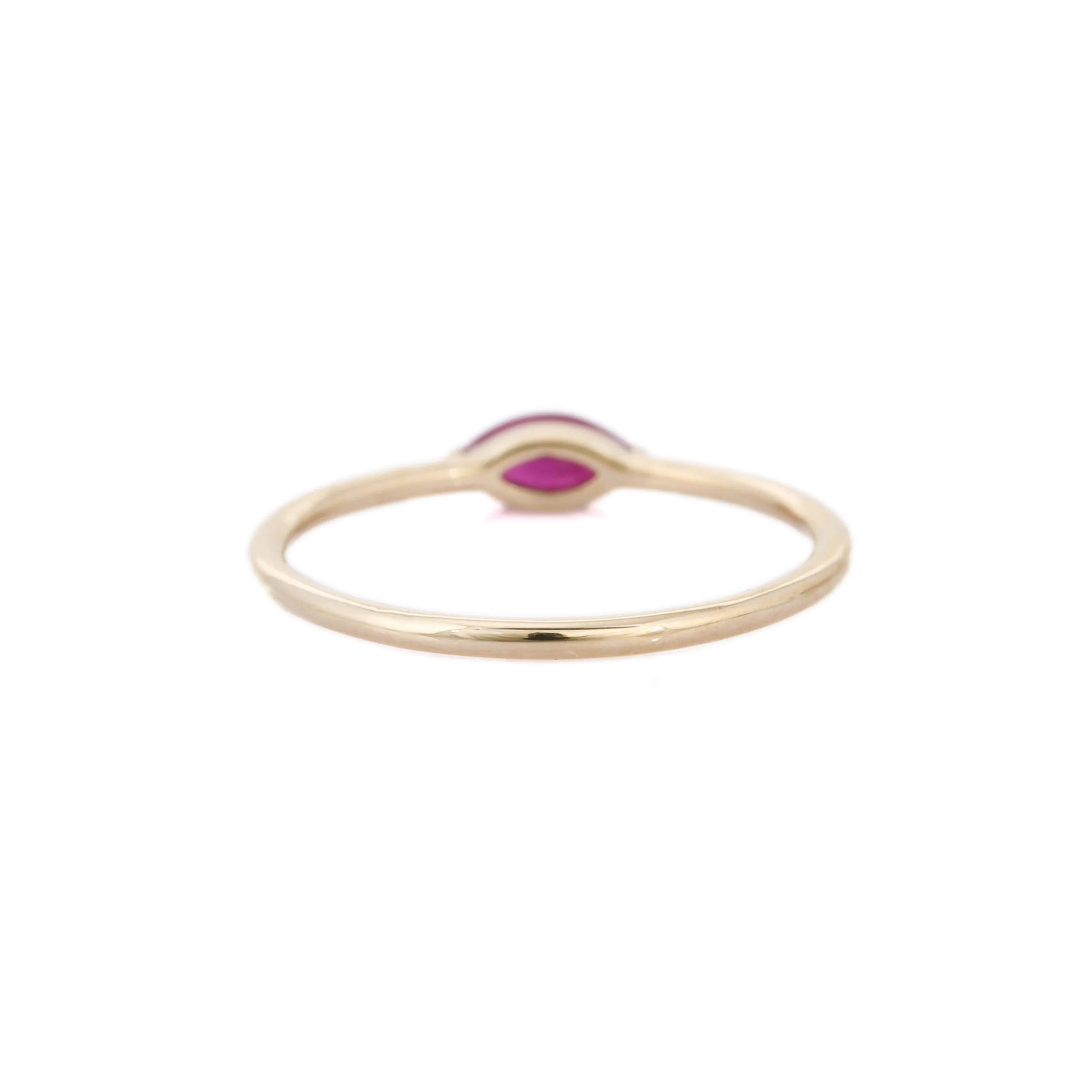 14K Yellow Gold Ruby Ring