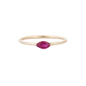 14K Yellow Gold Ruby Ring