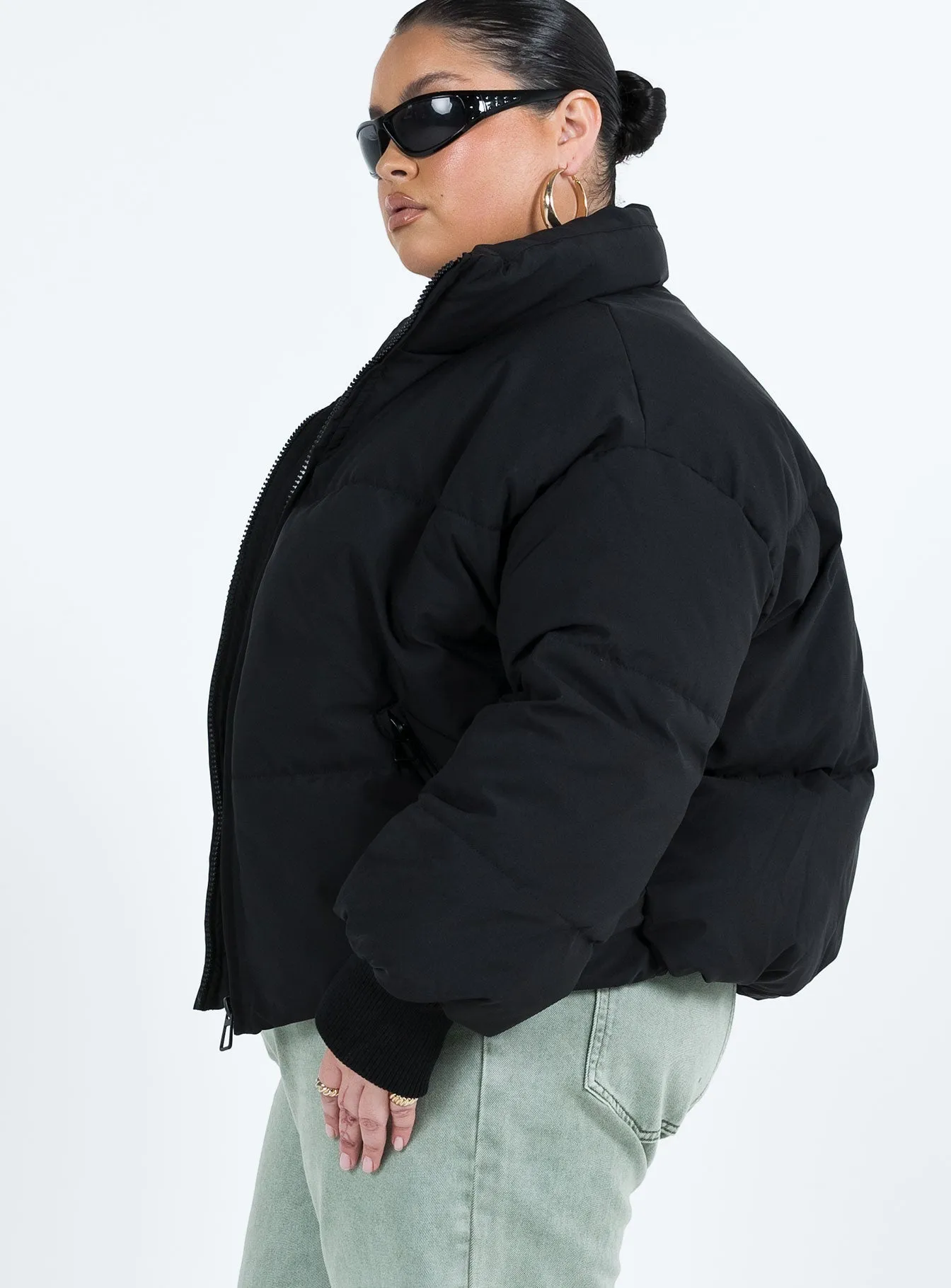 Abe Puffer Jacket Black Curve