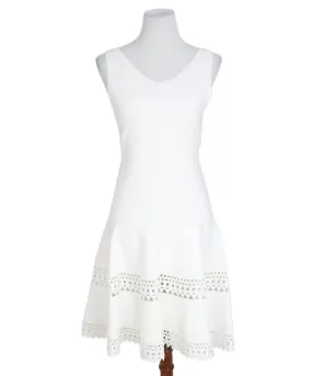 Alaia White Viscose Polyamide Dress sz 4