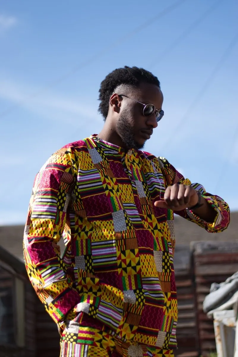 Amazing Kente Shirt in Yellow