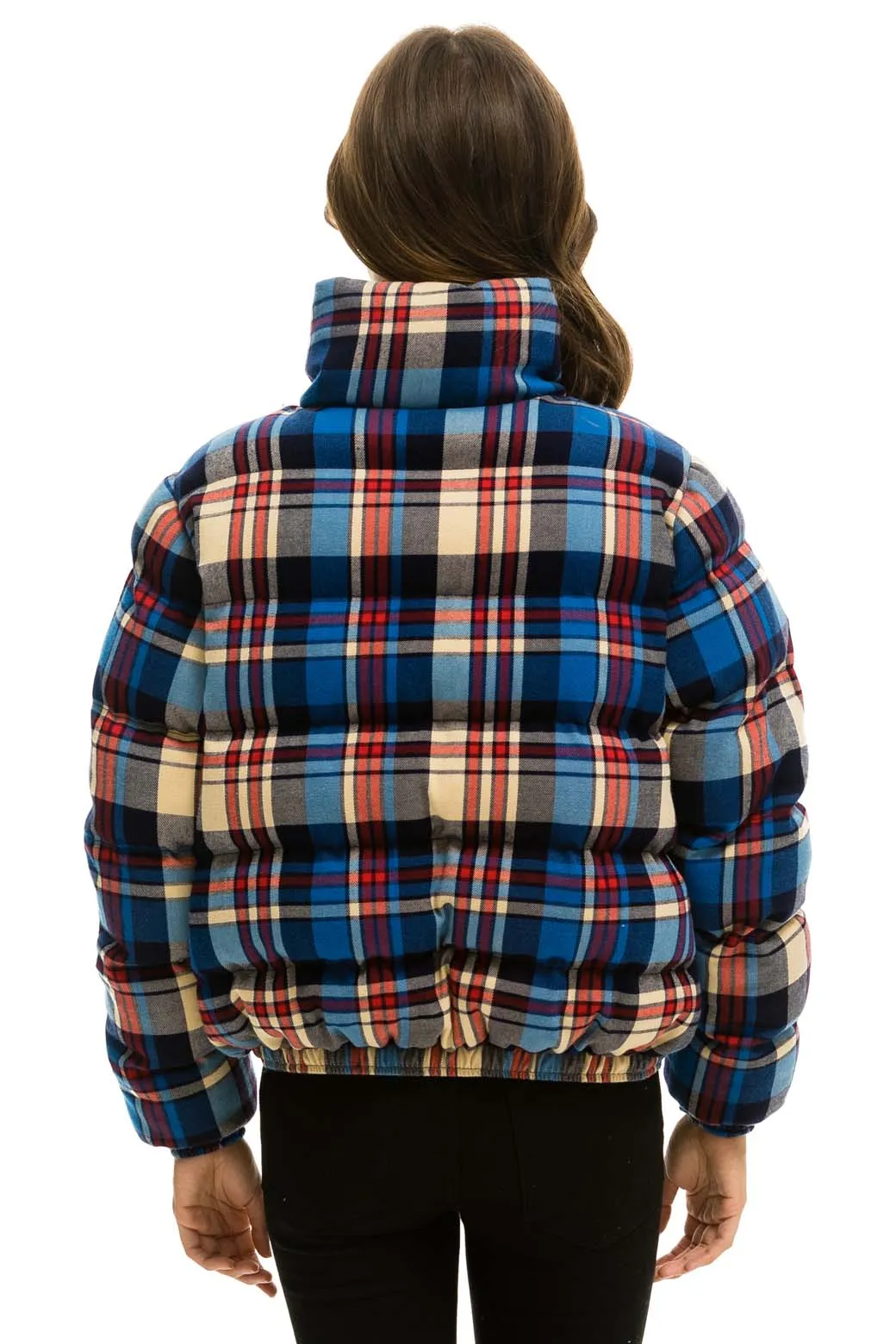 APRES PLAID PUFFER JACKET - PATRIOT PLAID