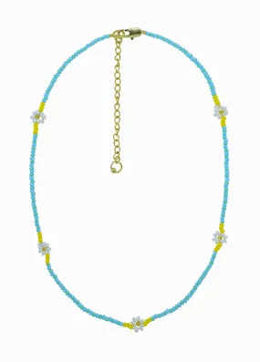 Aqua/ Yellow Mini Necklace