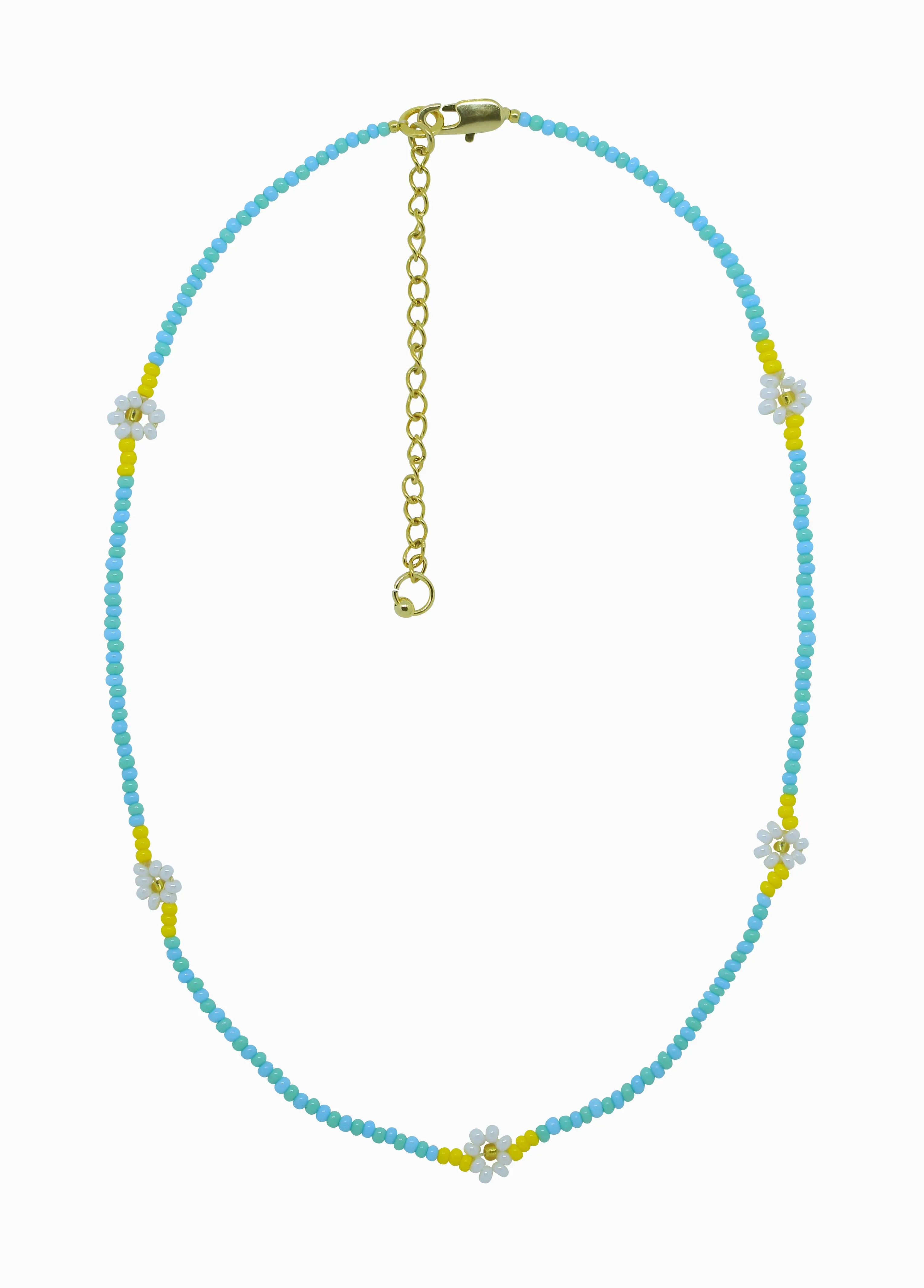 Aqua/ Yellow Mini Necklace