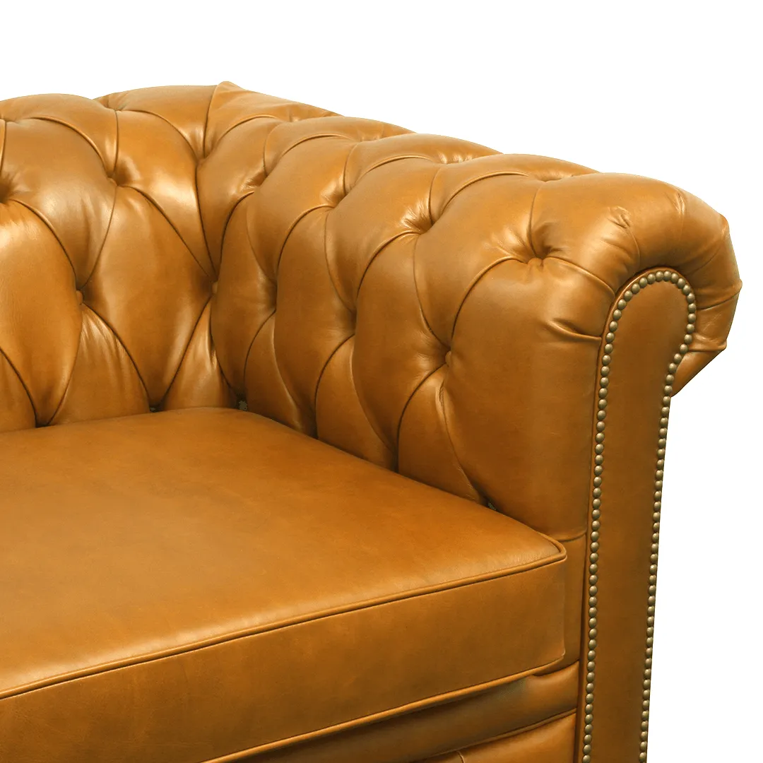 Arthur Premium Aniline Leather Chesterfield Sofa by Chattel