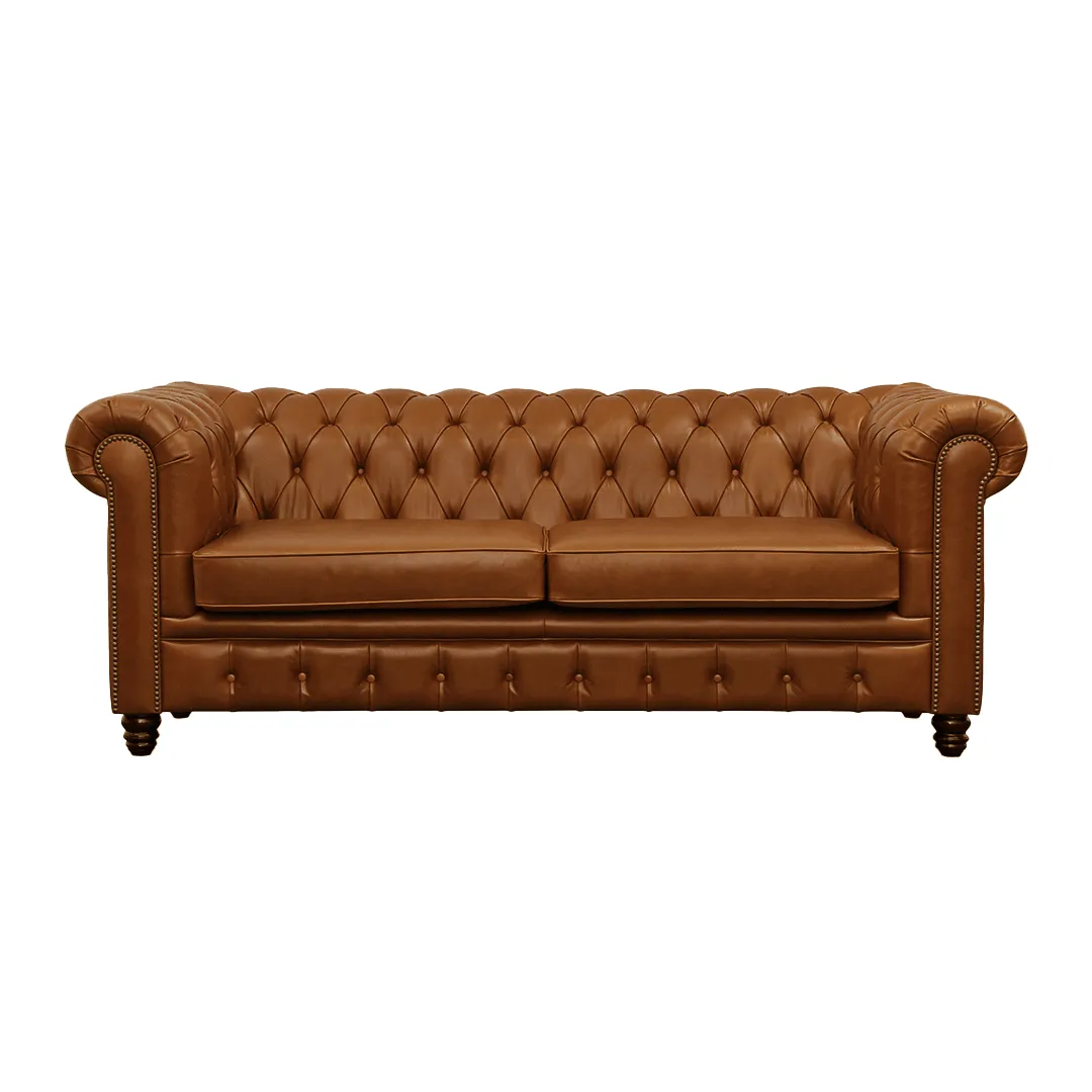 Arthur Premium Aniline Leather Chesterfield Sofa by Chattel