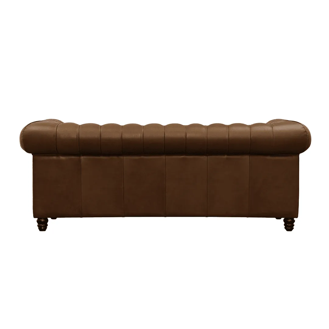 Arthur Premium Aniline Leather Chesterfield Sofa by Chattel