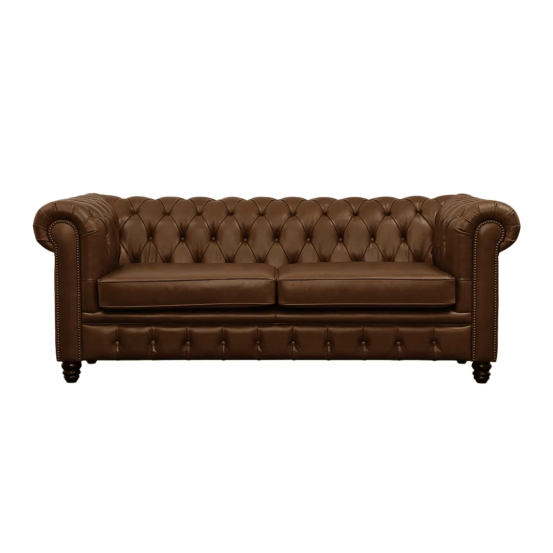 Arthur Premium Aniline Leather Chesterfield Sofa by Chattel