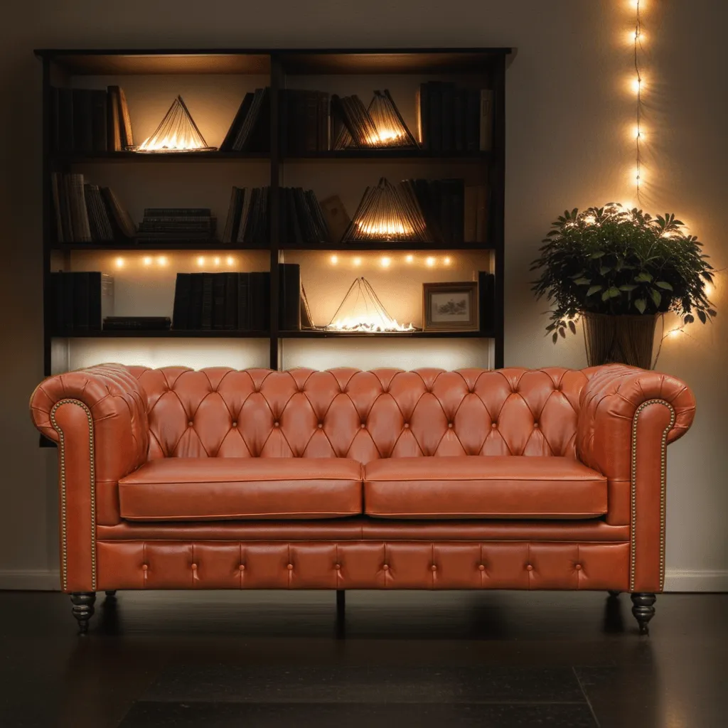 Arthur Premium Aniline Leather Chesterfield Sofa by Chattel