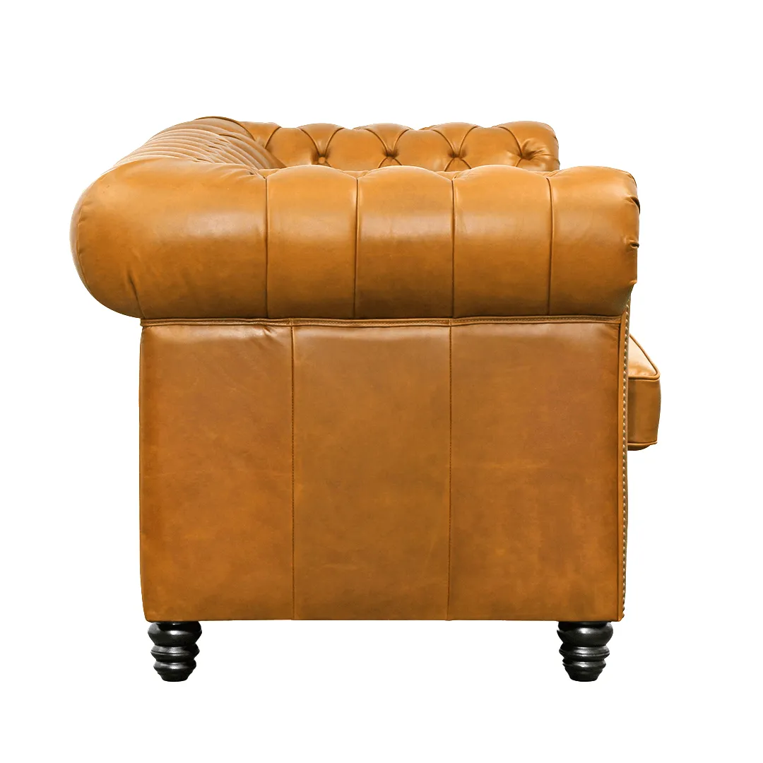 Arthur Premium Aniline Leather Chesterfield Sofa by Chattel