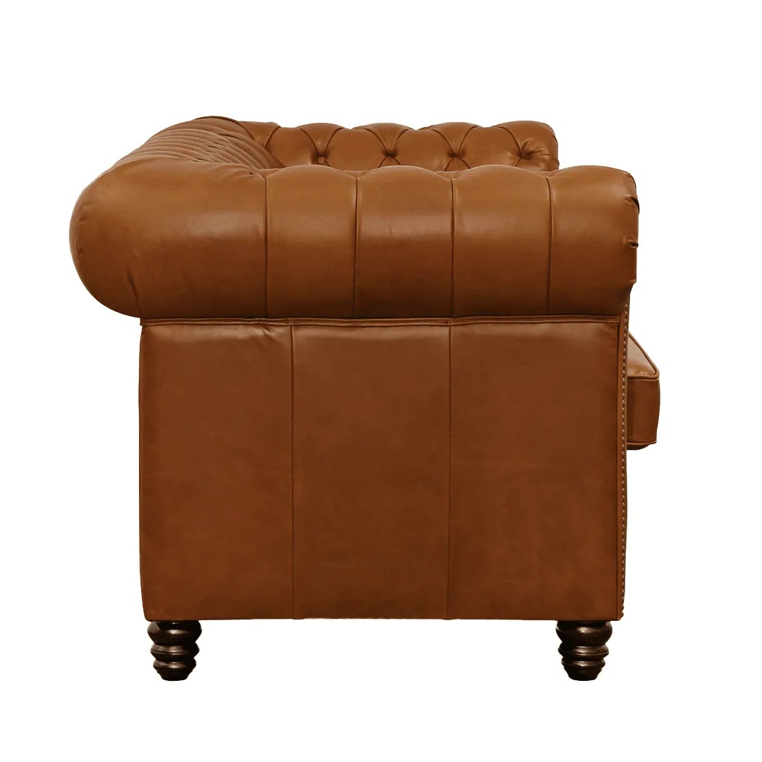 Arthur Premium Aniline Leather Chesterfield Sofa by Chattel