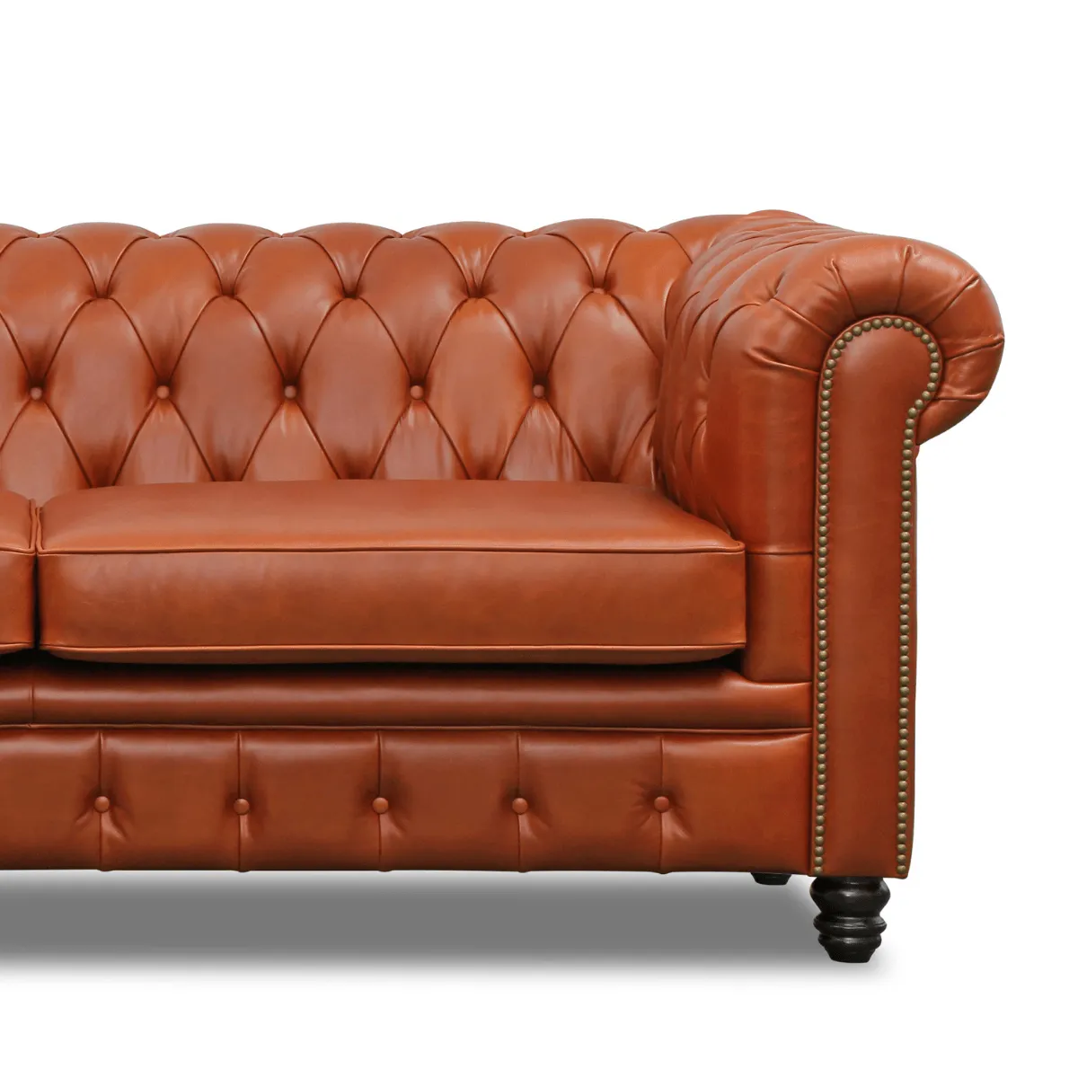 Arthur Premium Aniline Leather Chesterfield Sofa by Chattel