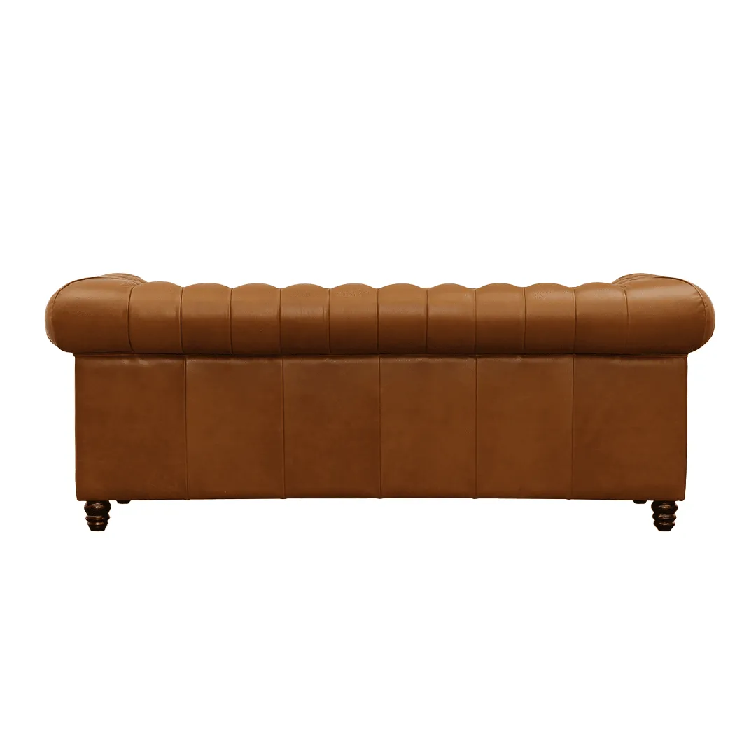 Arthur Premium Aniline Leather Chesterfield Sofa by Chattel