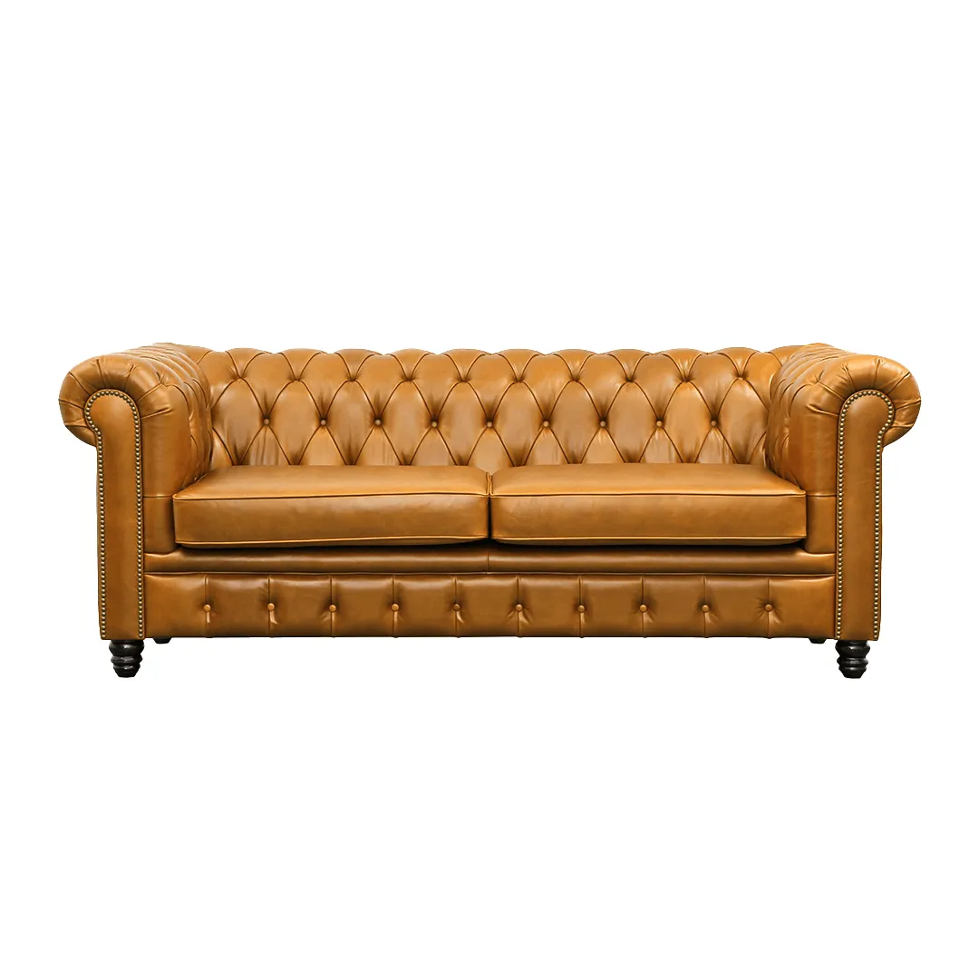 Arthur Premium Aniline Leather Chesterfield Sofa by Chattel