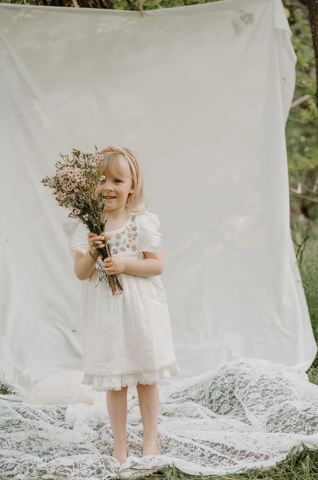 arya mini dress in white