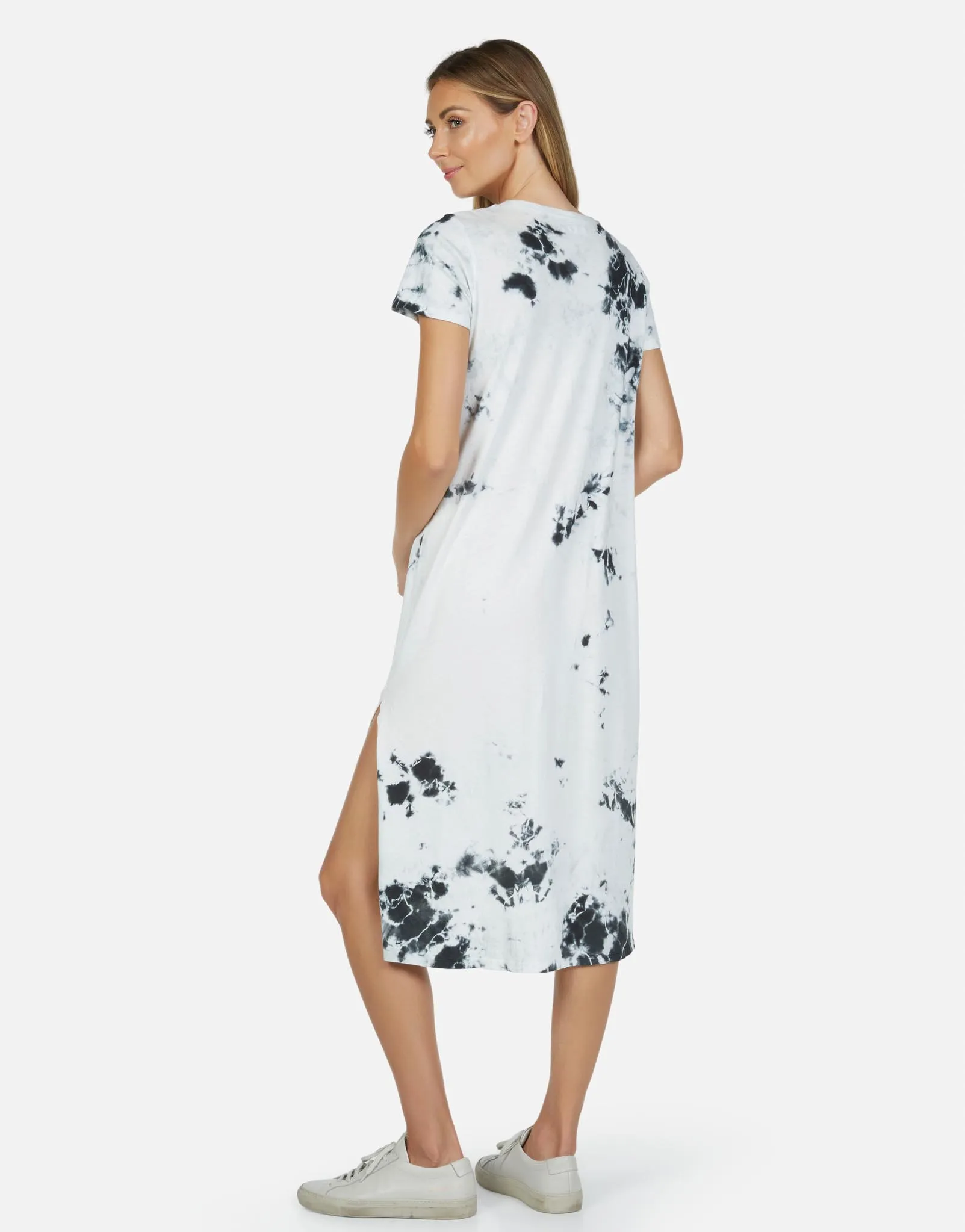 Augustus LE Black White Tie Dye Dress