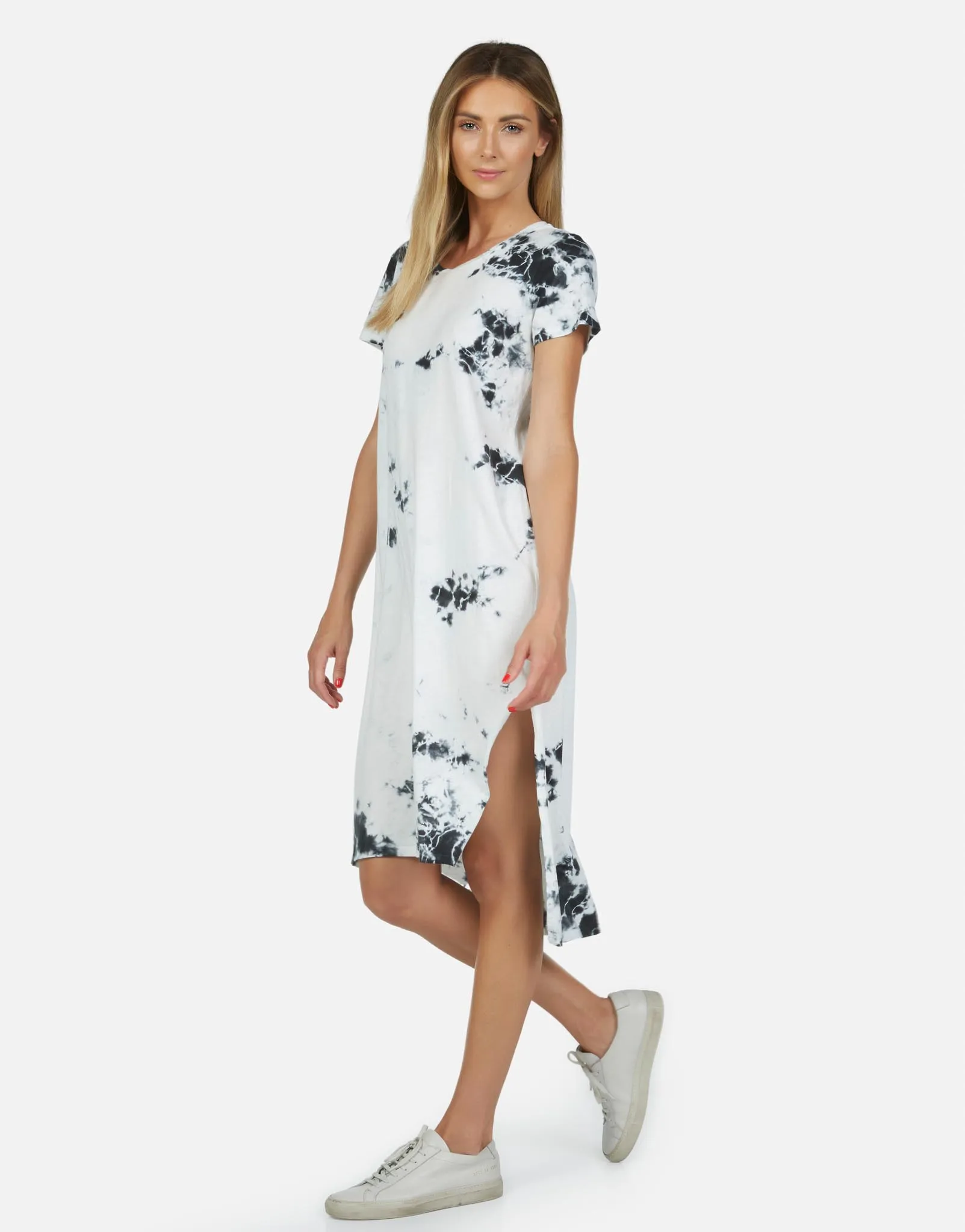 Augustus LE Black White Tie Dye Dress