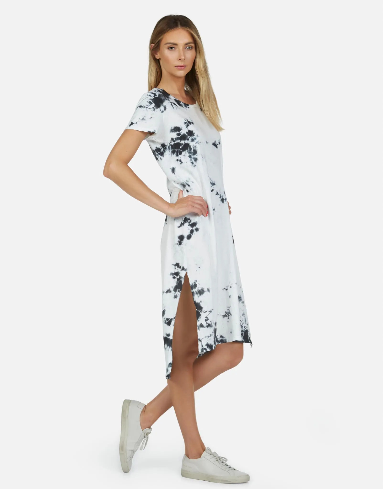 Augustus LE Black White Tie Dye Dress