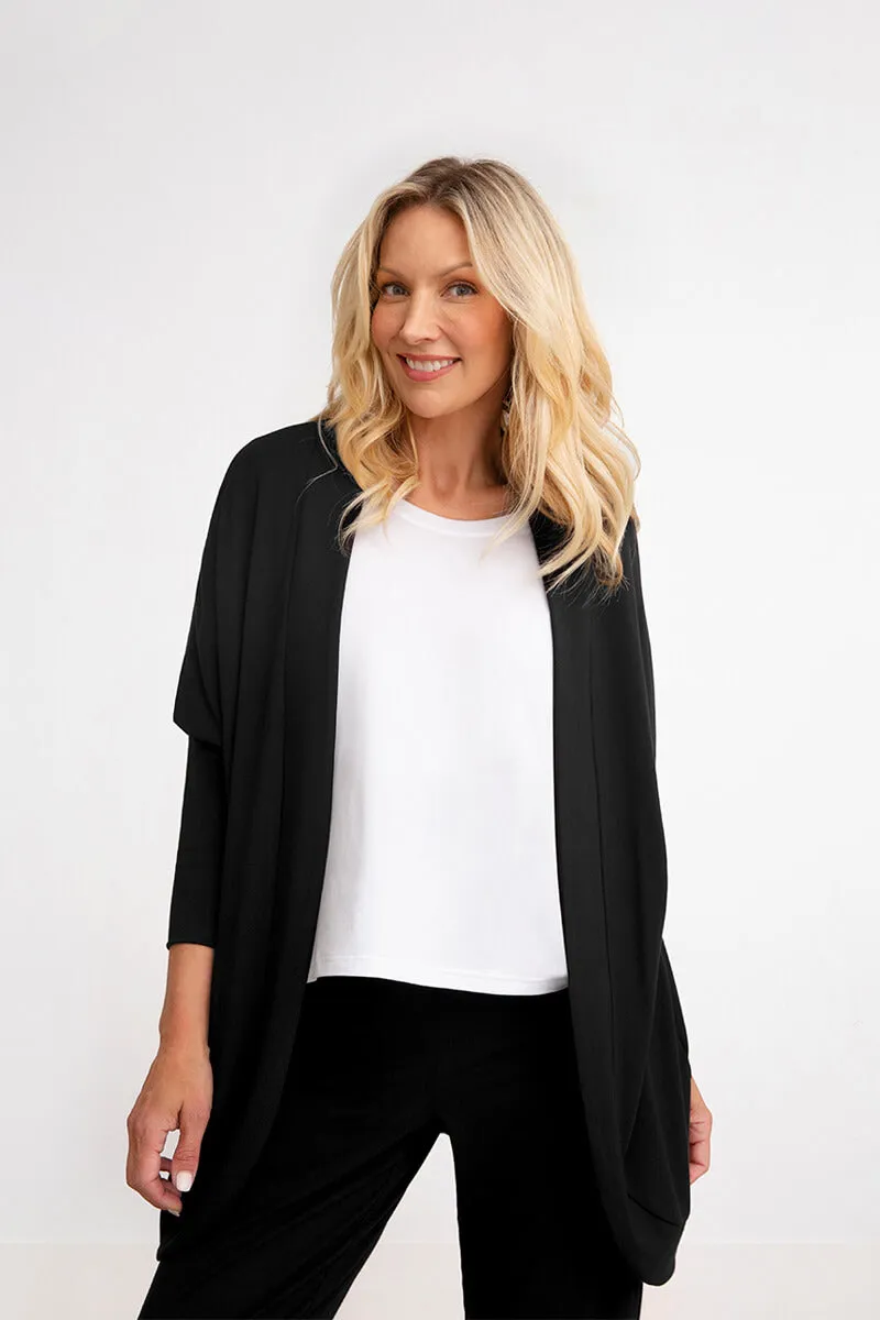 Bamboo Cocoon Cardi | Black