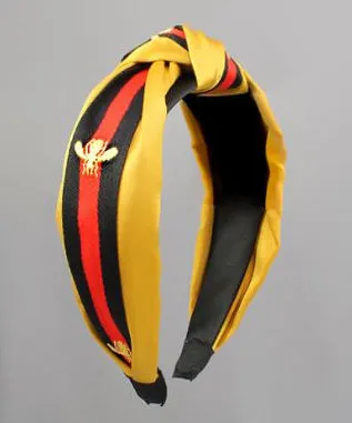 Bee & Stripe Headband - Yellow