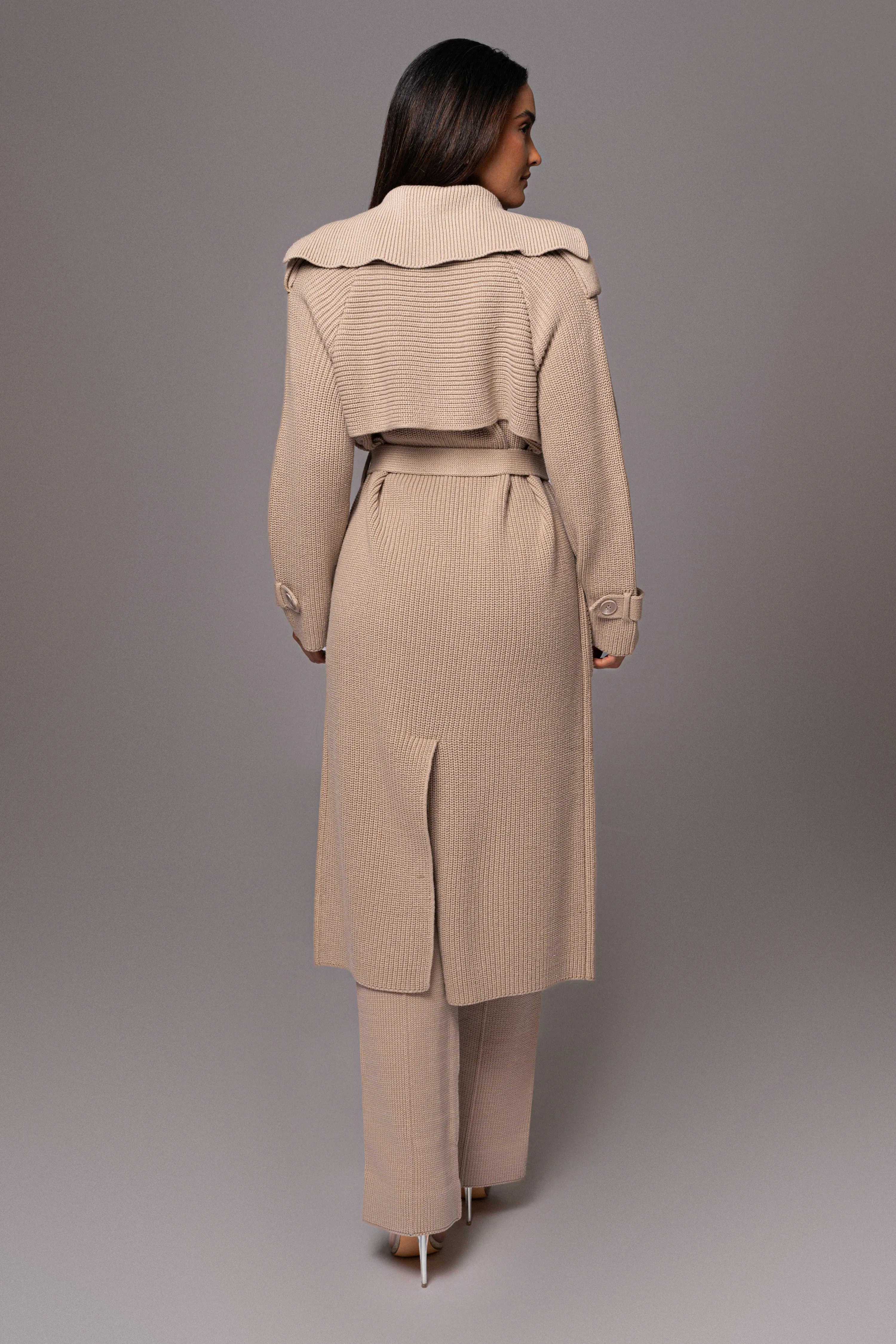 Beige Maxinne Knit Coat