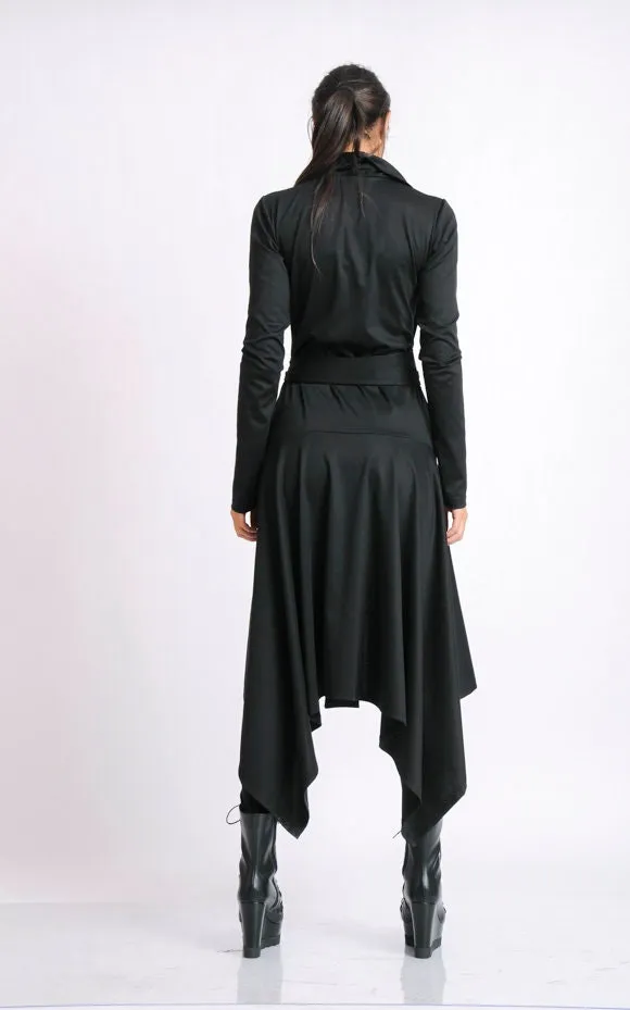 Black Asymmetric Coat