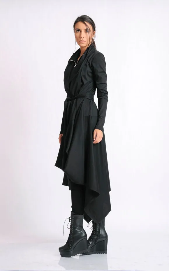 Black Asymmetric Coat