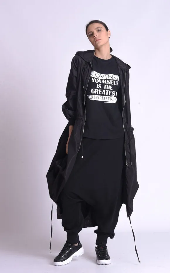 Black Long Raincoat