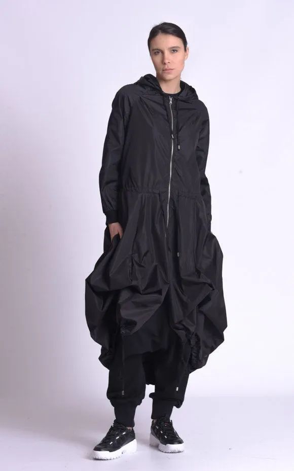 Black Long Raincoat