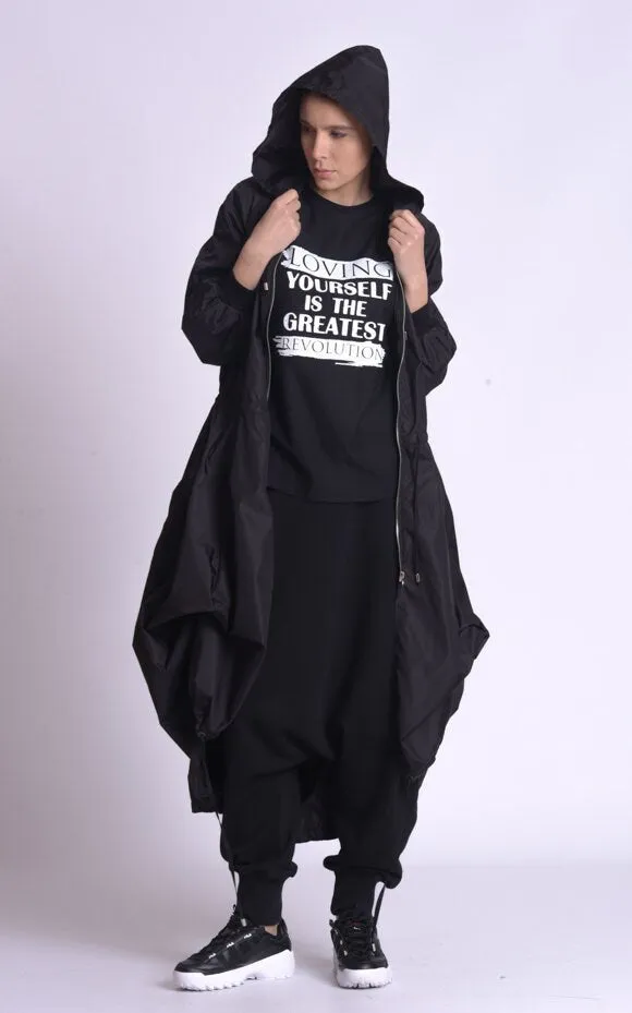 Black Long Raincoat