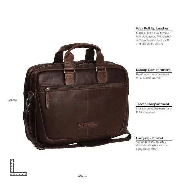 Chesterfield 15" Laptop Bag  - Seth | Brown