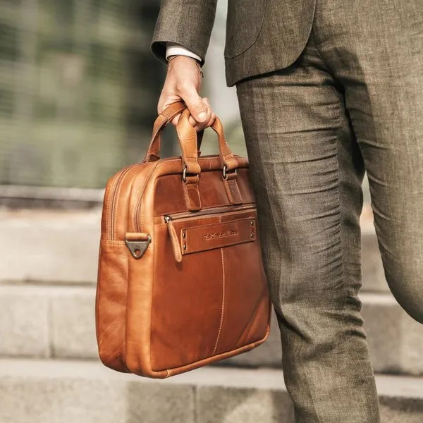 Chesterfield 15" Laptop Bag  - Seth | Cognac