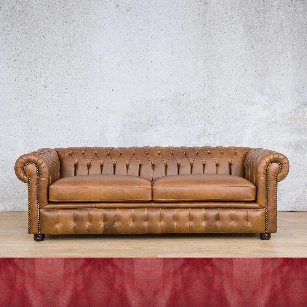 Chesterfield 3 Seater Leather Sofa