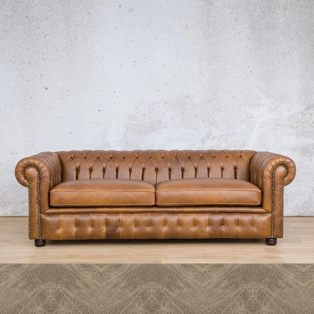 Chesterfield 3 Seater Leather Sofa