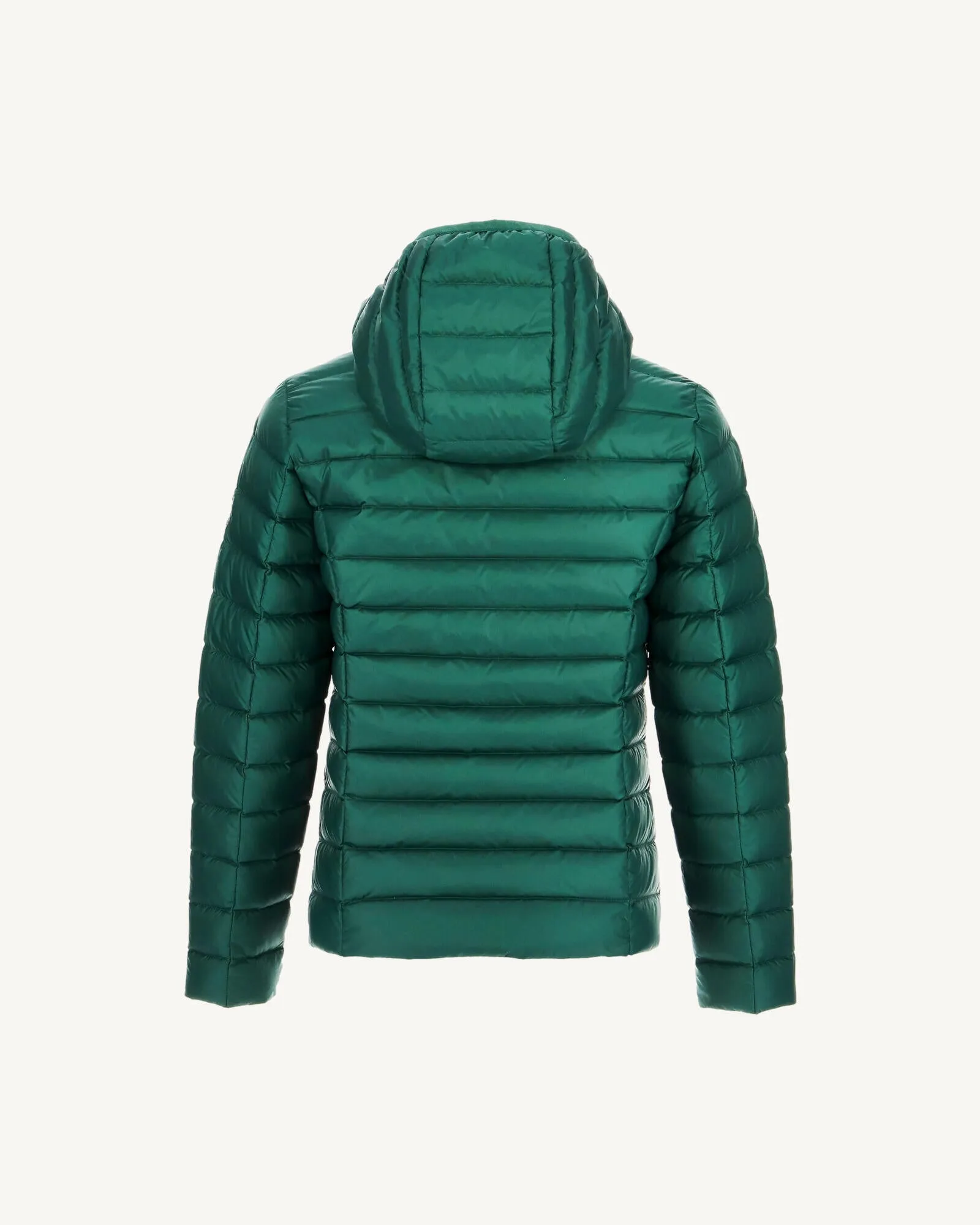 Dark green Carla kid's lightweight hooded puffer jacket