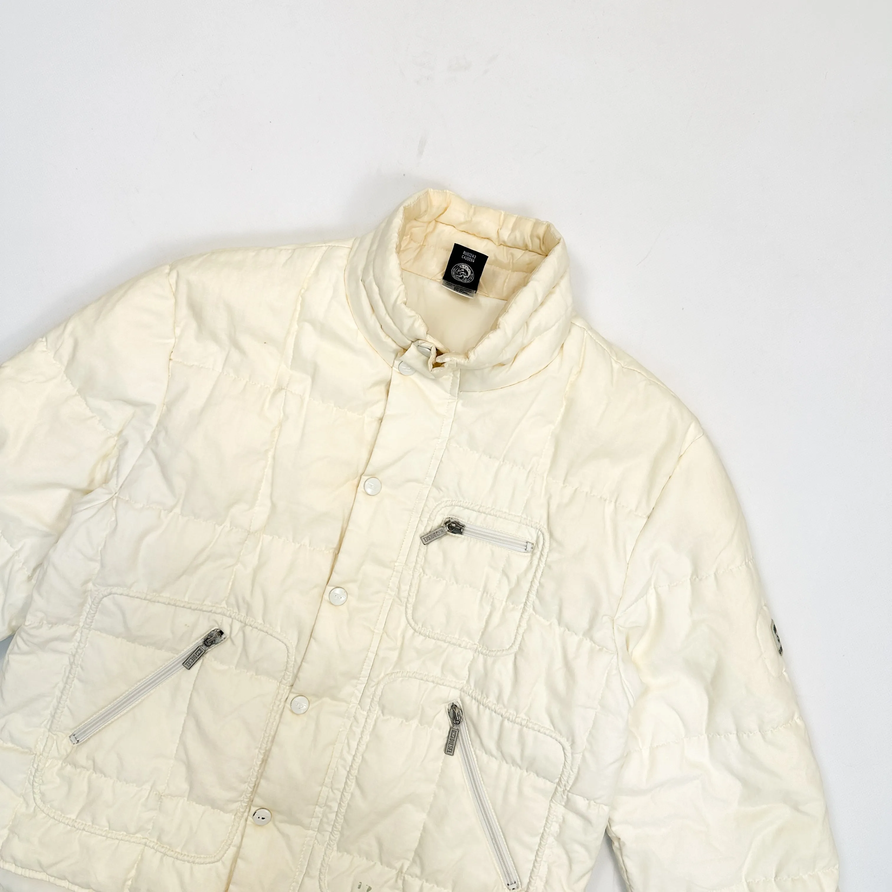 Diesel Cream White Puffer Jacket 1990's