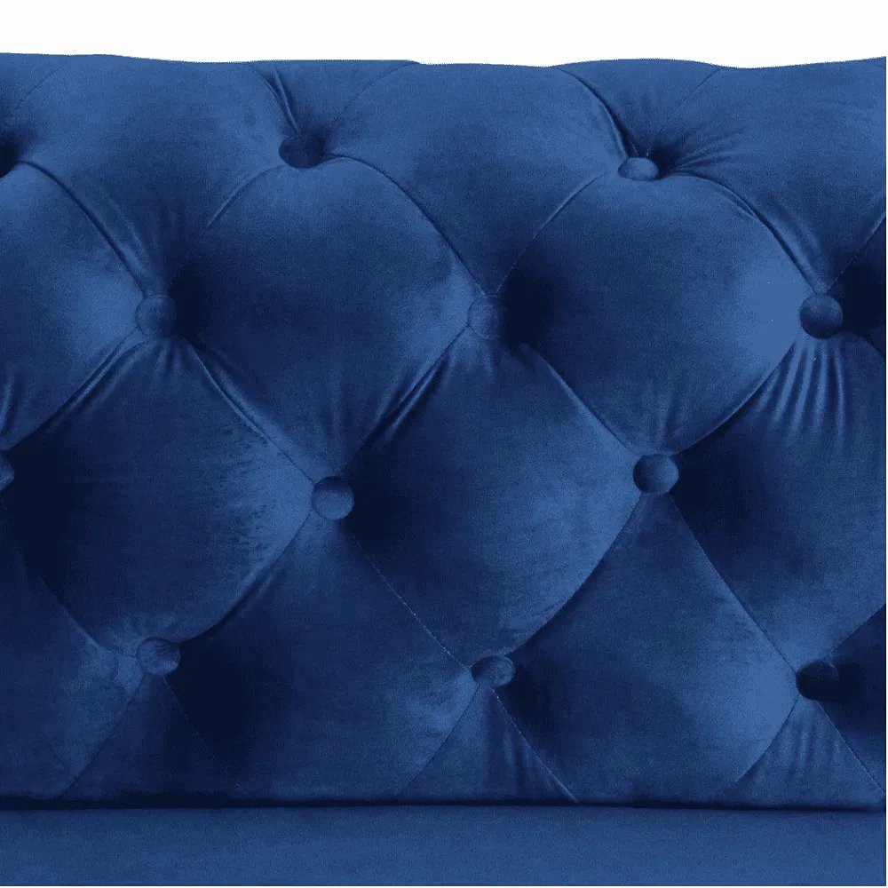 Dollo Chesterfield Suede Tufted Sofa Set