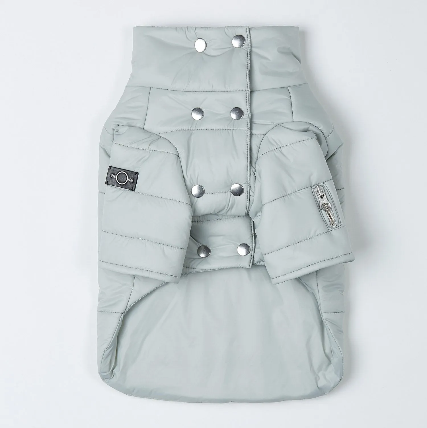 Double Button Puffer Jacket (Mint)