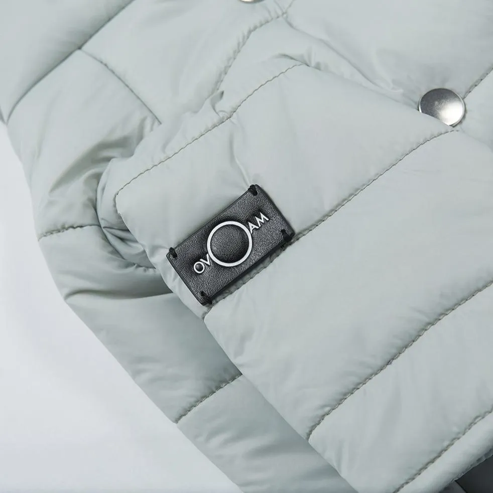 Double Button Puffer Jacket (Mint)