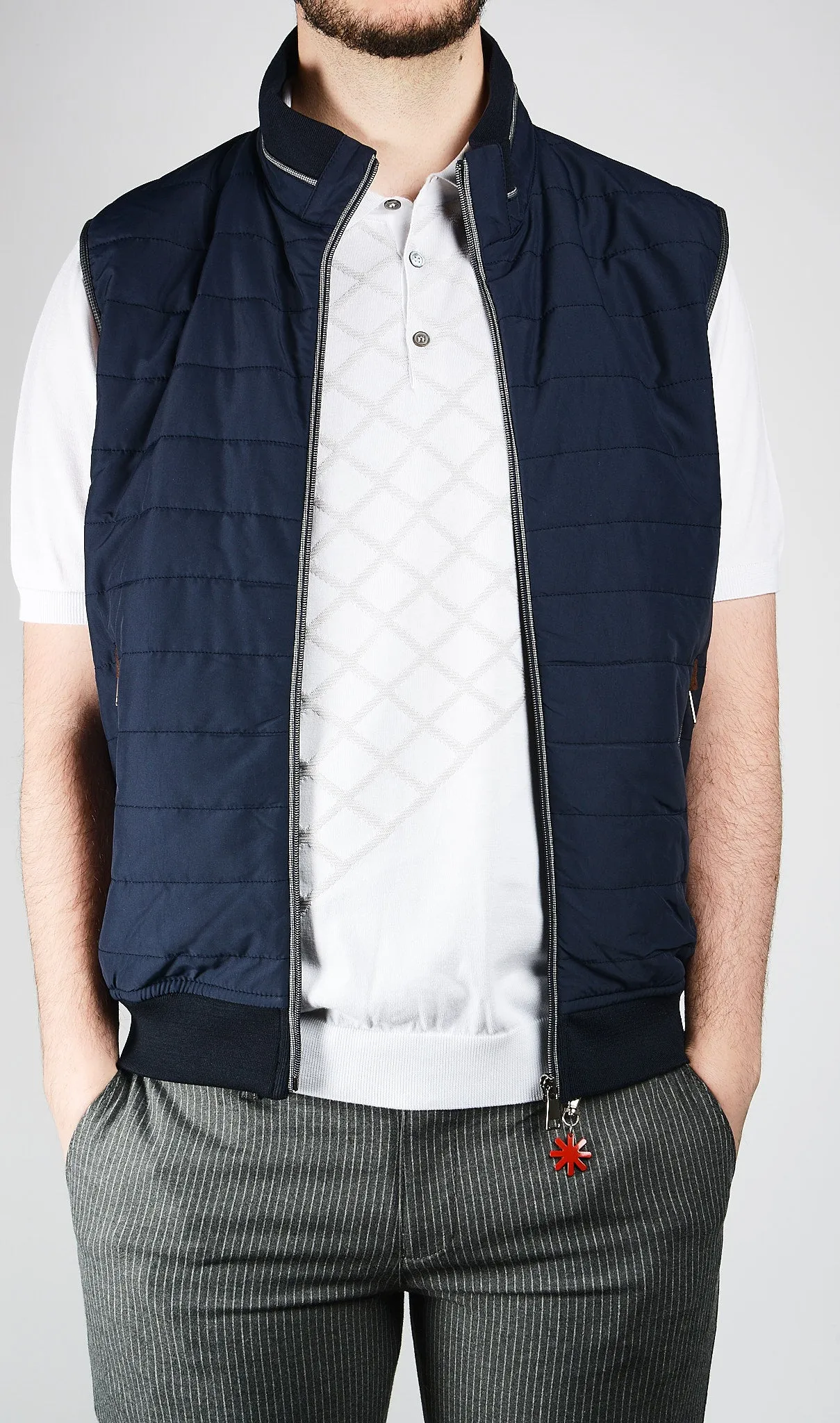 Euro High Collar Puffer Vest