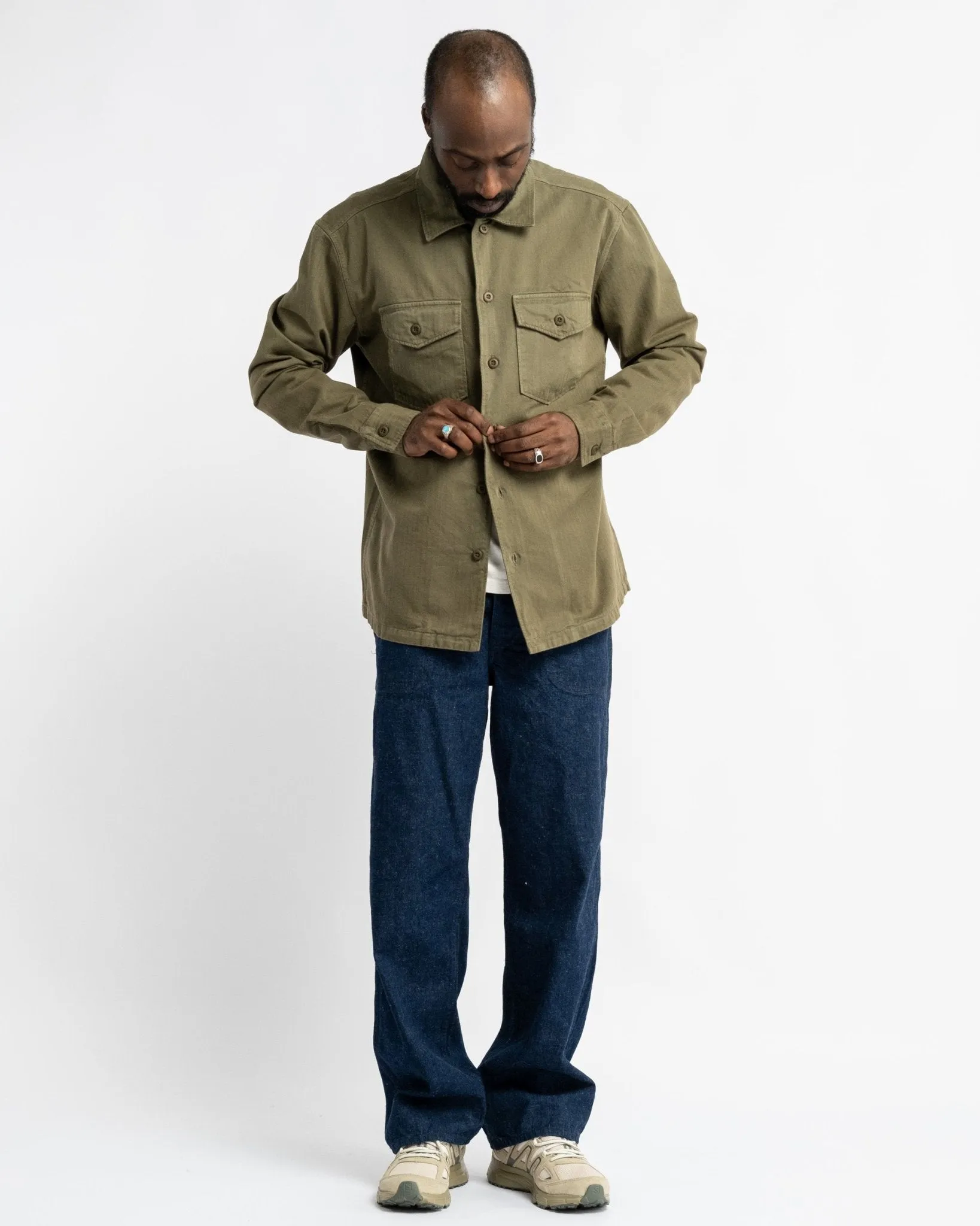 Fatigue Shirt Herringbone Twill Military