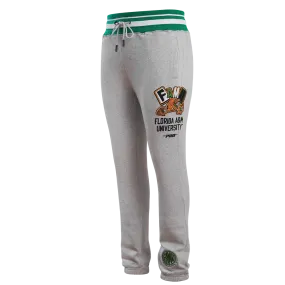 FLORIDA A&M UNIVERSITY HOMECOMING MEN'S RIB SWEATPANT (HEATHER GREY/GREEN)