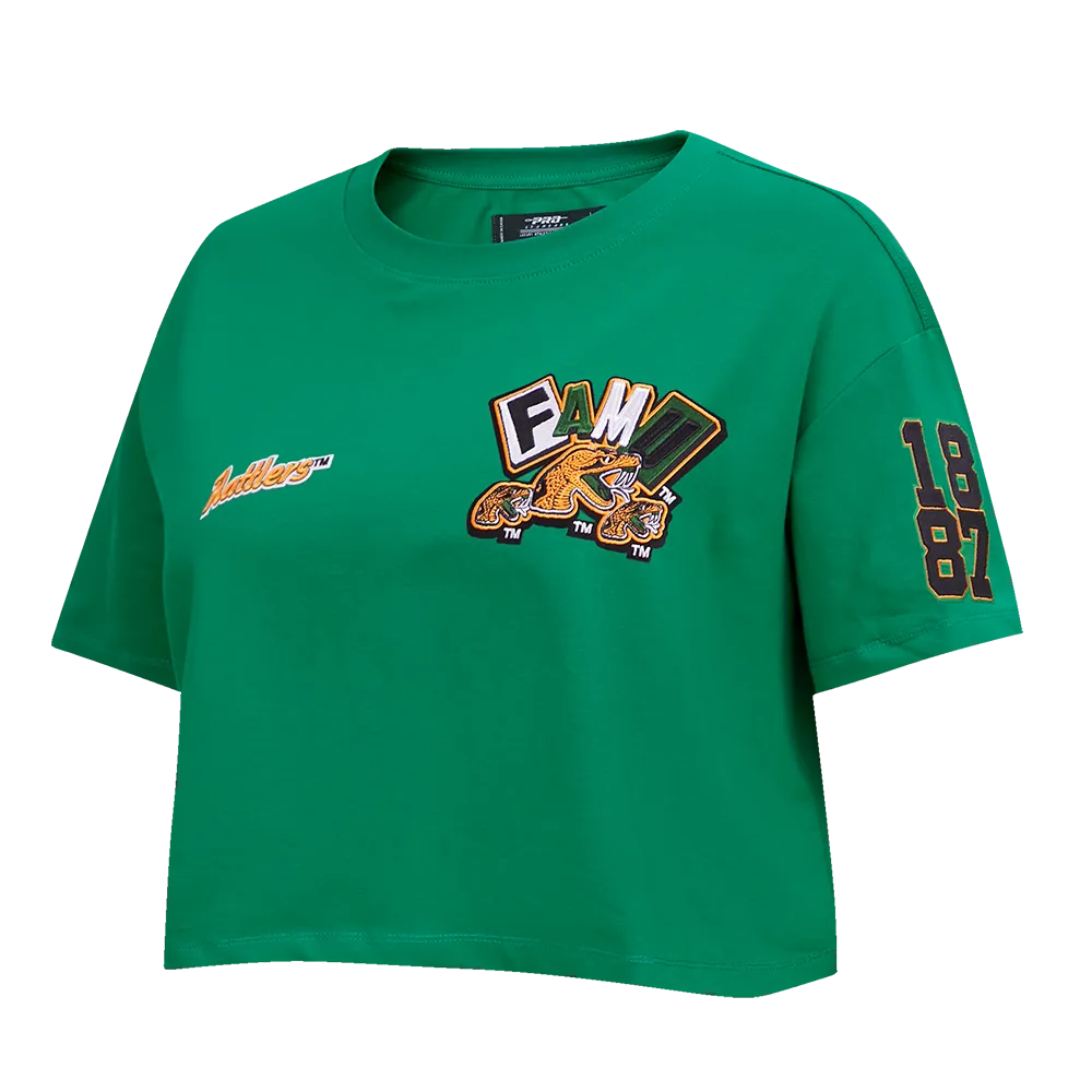 FLORIDA A&M UNIVERSITY HOMECOMING SJ BOXY TEE (KELLY GREEN)