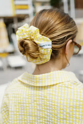 GINGHAM SCRUNCHIE - YELLOW