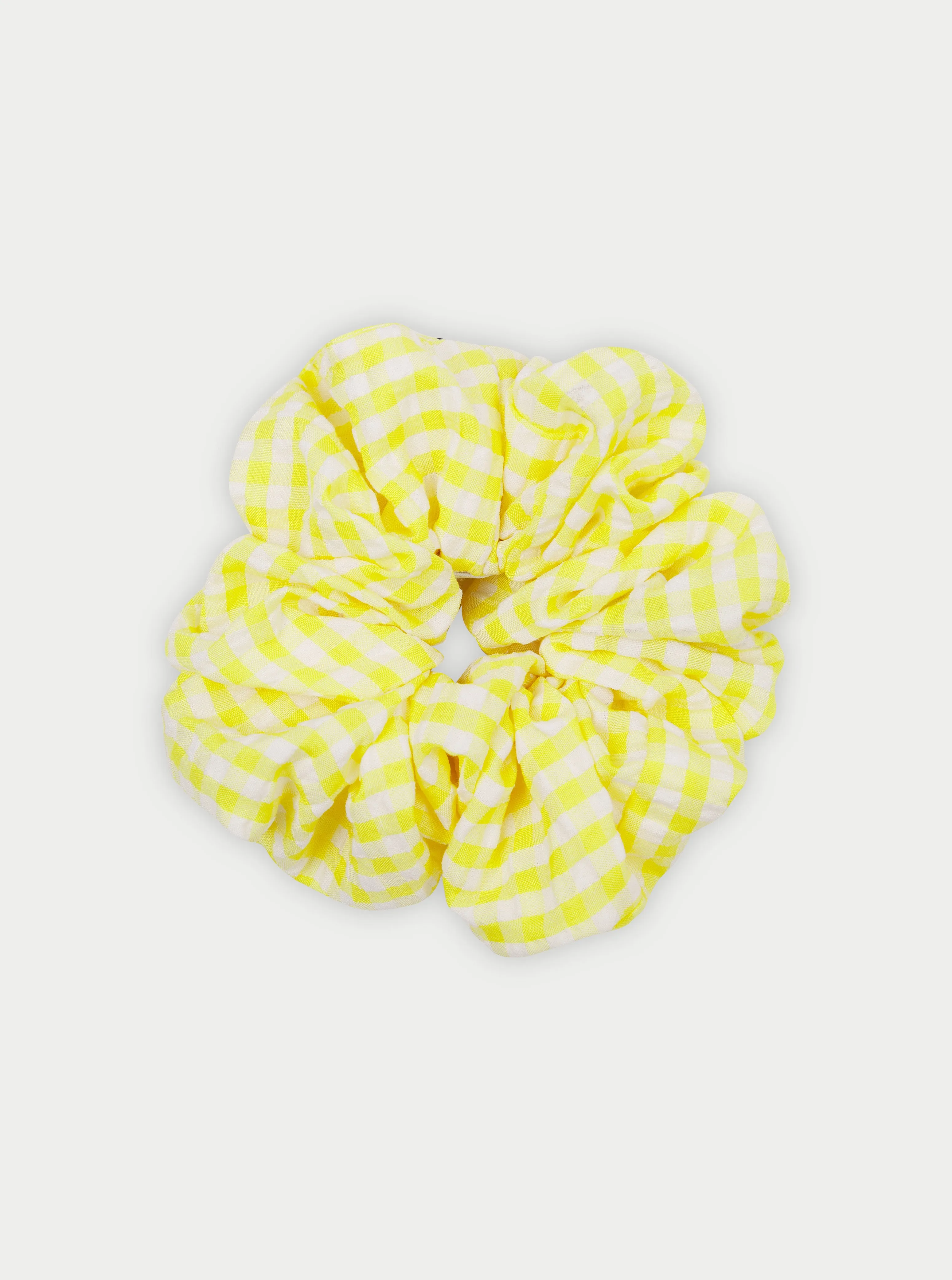 GINGHAM SCRUNCHIE - YELLOW