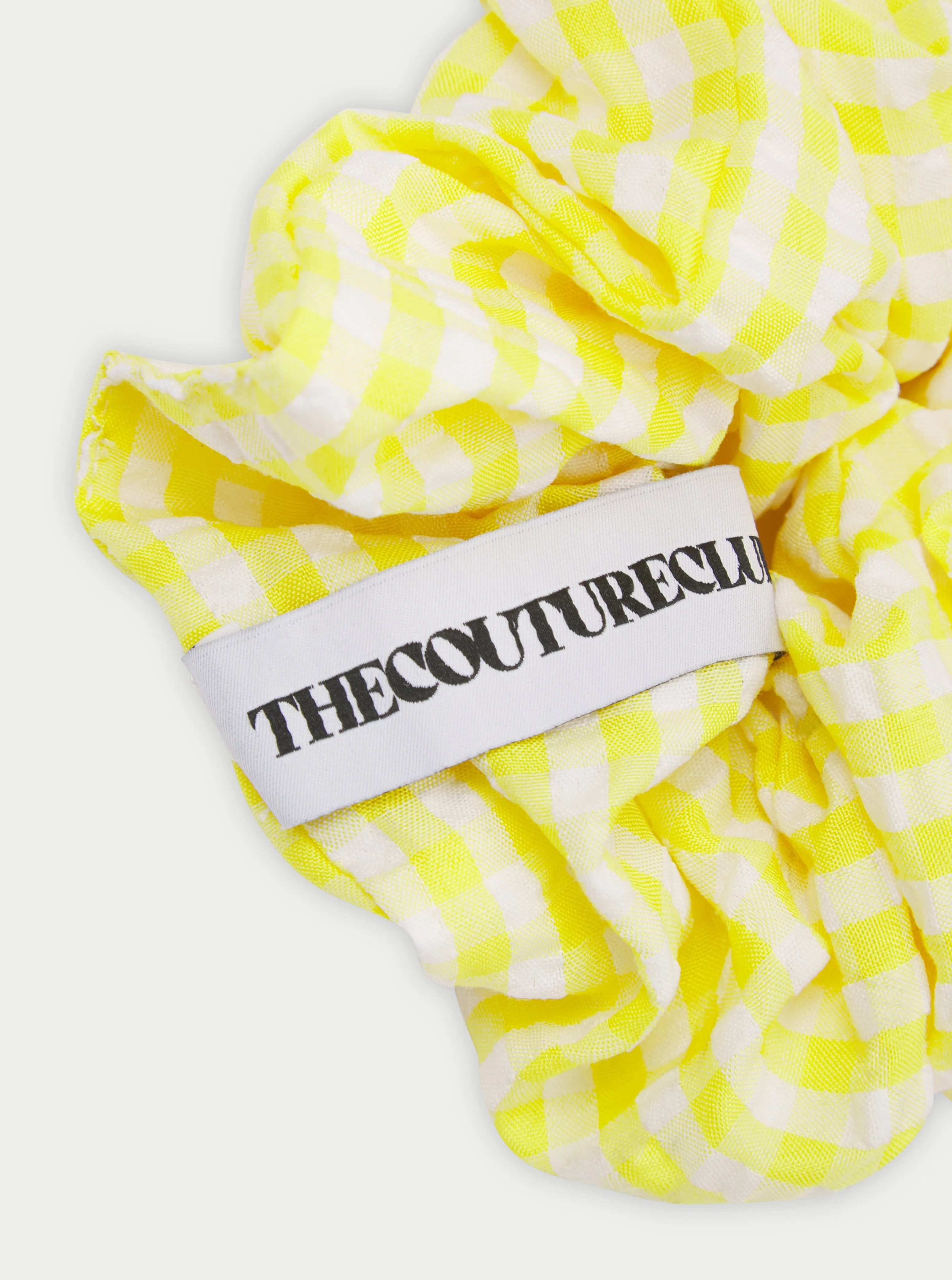 GINGHAM SCRUNCHIE - YELLOW