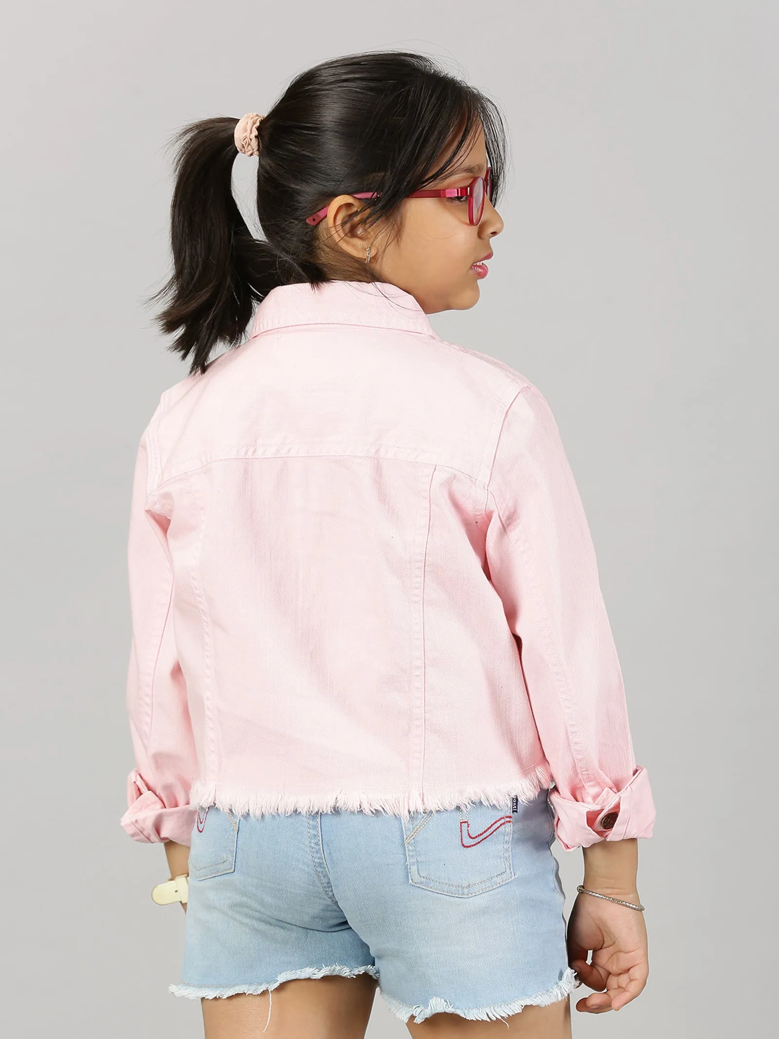 Girls Denim Short Jacket