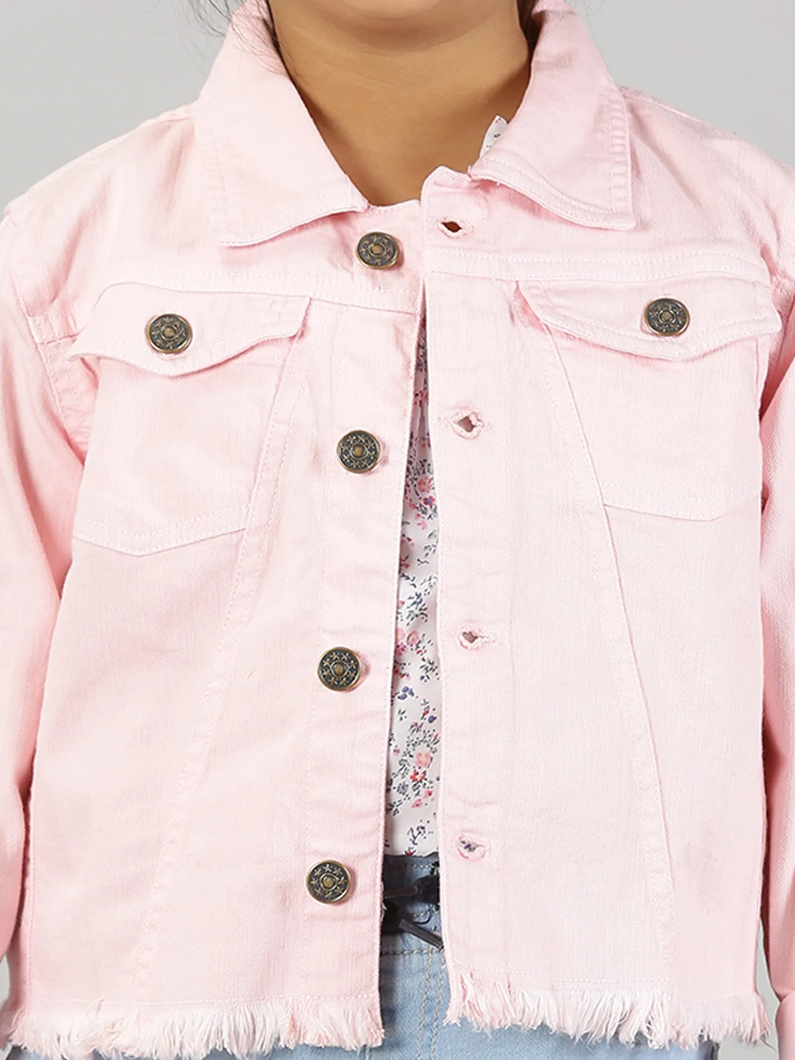 Girls Denim Short Jacket