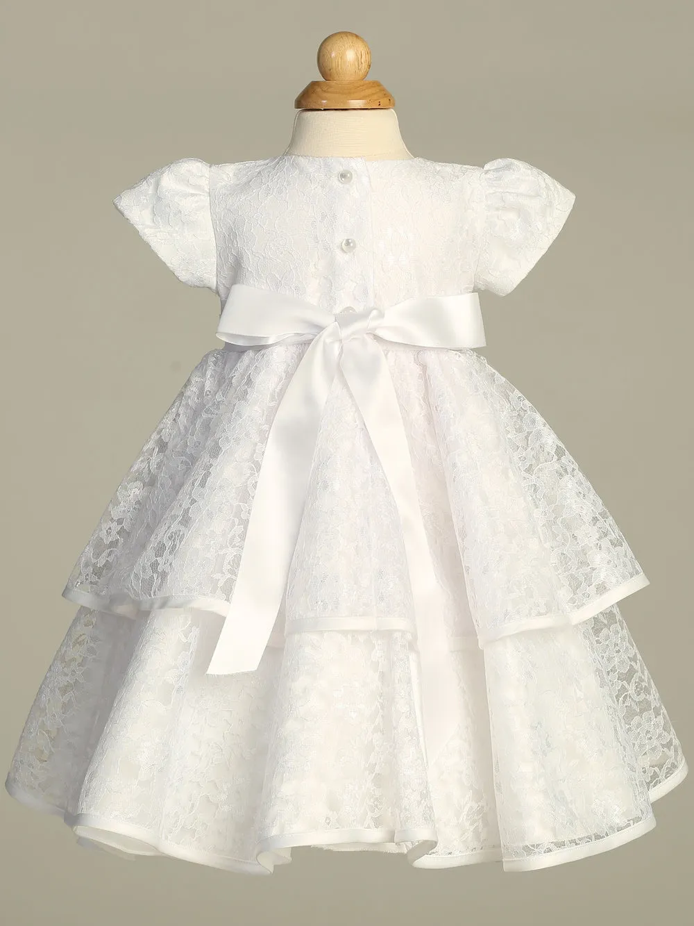 Girls White Christening & Baptism Dress - Tiffany