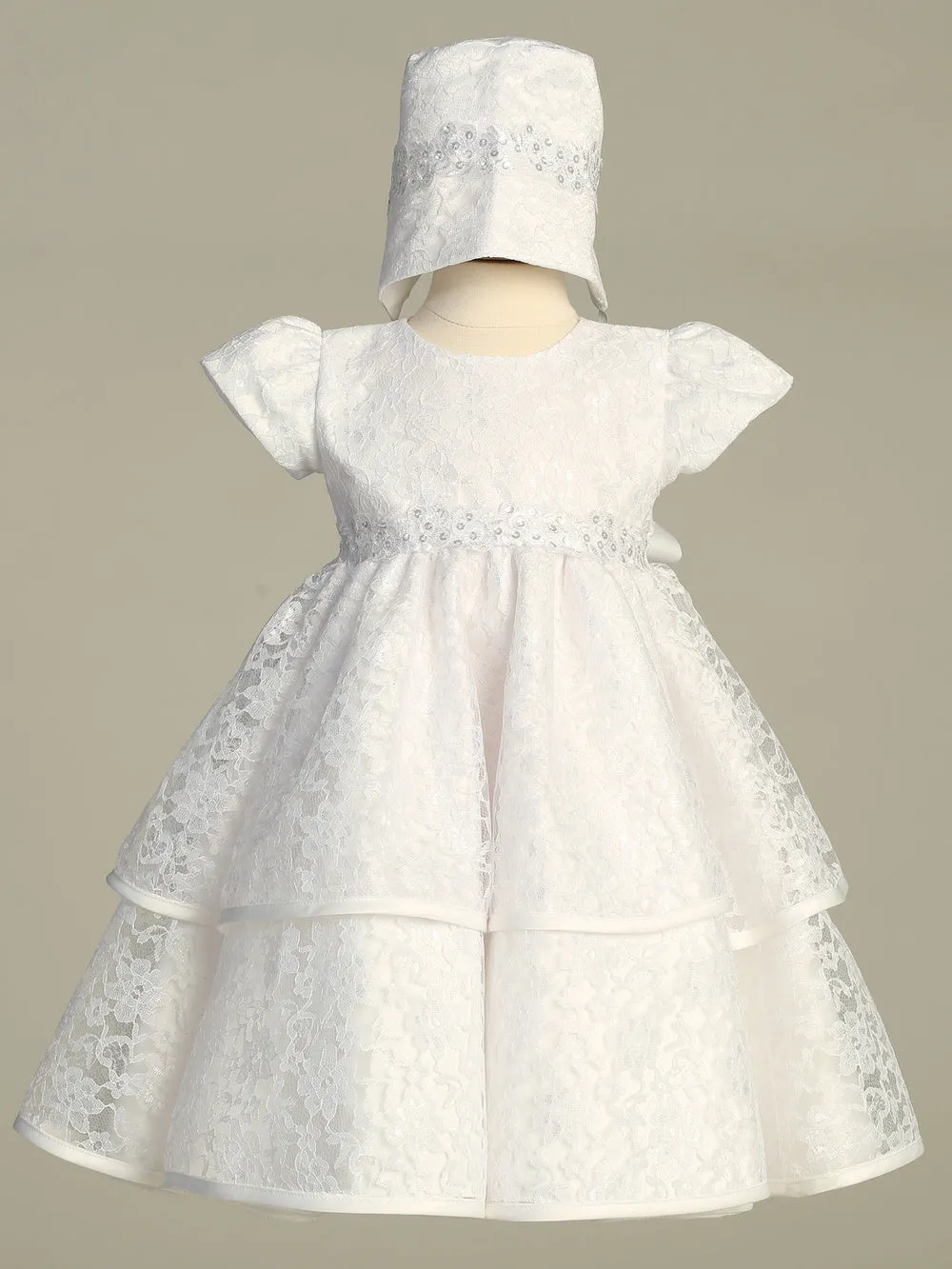 Girls White Christening & Baptism Dress - Tiffany